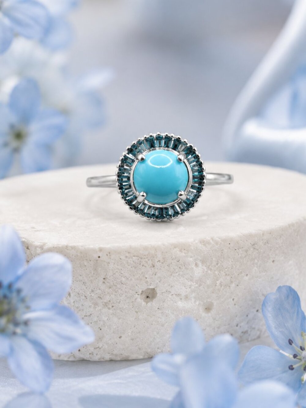 Aqua Night Turquoise Ring